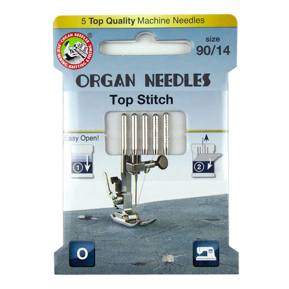 Organ® Needles Top Stitch Size 90/12 - 5 Needles Per Pack