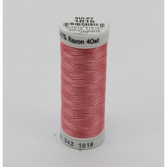 Sulky 40 wt 250 Yard Rayon Thread - 942-1016 - Pastel Coral