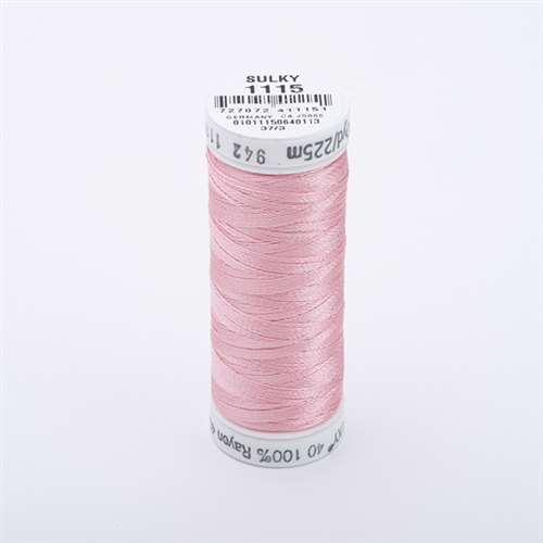Sulky 40 wt 250 Yard Rayon Thread - 942-1115 - Light pink