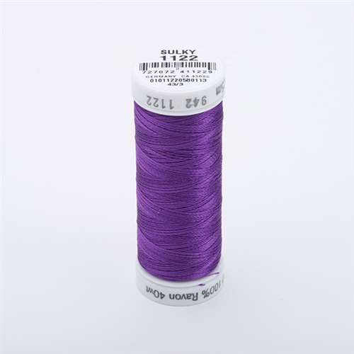Sulky 40 wt 250 Yard Rayon Thread - 942-1122 - Purple