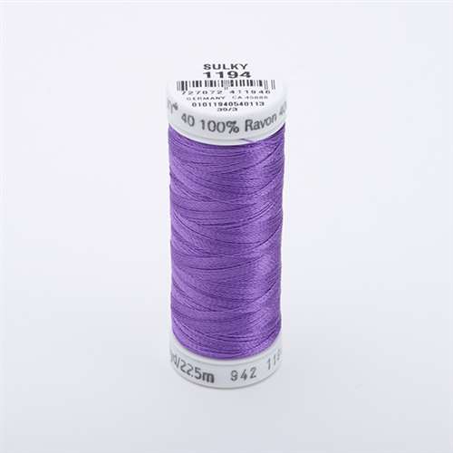 Sulky 40 wt 250 Yard Rayon Thread - 942-1194 - Lt Purple