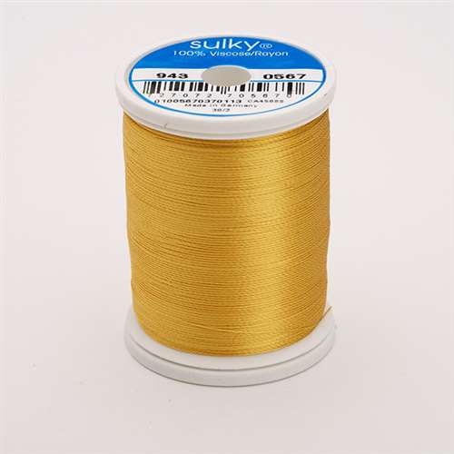 Sulky 40 wt 850 Yard Rayon Thread - 943-0567 - Butterfly Gold