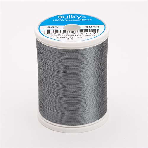 Sulky 40 wt 850 Yard Rayon Thread - 943-1041 - Medium Dark Grey
