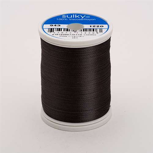 Sulky 40 wt 850 Yard Rayon Thread - 943-1220 - Charcoal Gray