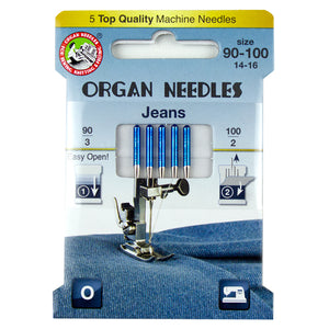 Jeans Asst (3ea 90, 2ea 100), 5 Needles per Eco pack