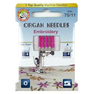 Embroidery Size 75, 5 Needles per Eco pack