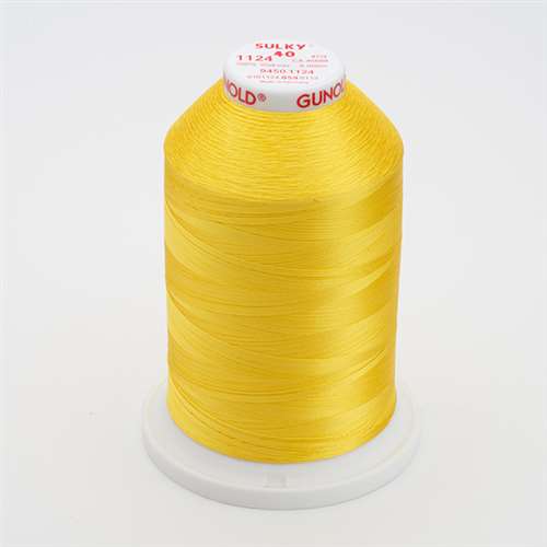Sulky 40 wt 5500 Yard Rayon Thread - 940-1124 - Sun Yellow