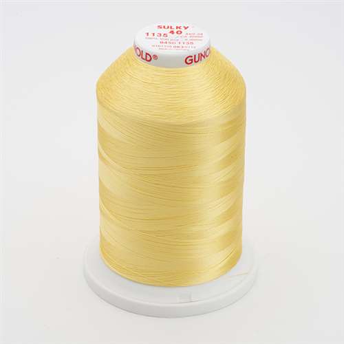 Sulky 40 wt 5500 Yard Rayon Thread - 940-1135 - Pastel Yellow