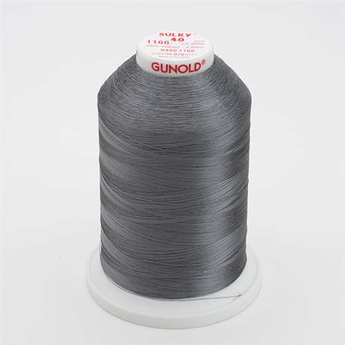 Sulky 40 wt 5500 Yard Rayon Thread - 940-1166 - Med Steel Gray