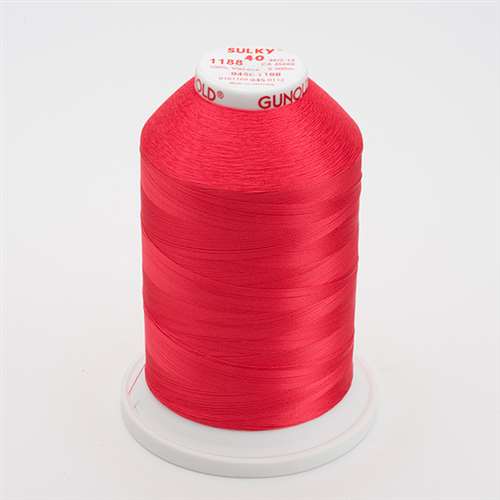 Sulky 40 wt 5500 Yard Rayon Thread - 940-1188 - Red Geranium