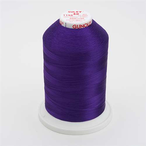 Sulky 40 wt 5500 Yard Rayon Thread - 940-1195 - Dk Purple