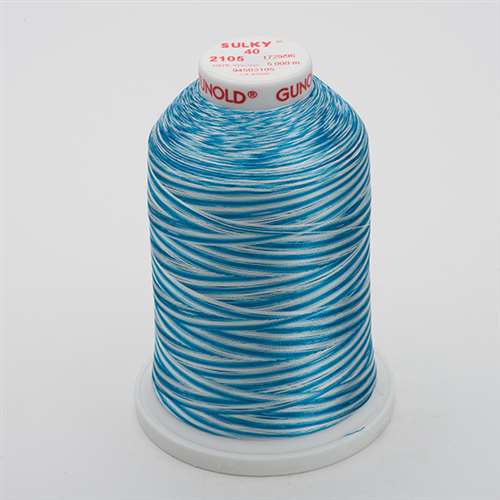 Sulky 40 wt 5500 Yard Rayon Thread - 940-2105 - Teal Blue Var
