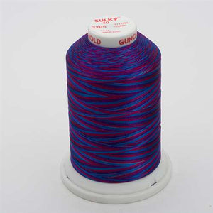 Sulky 40 wt 5500 Yard Rayon Thread - 940-2205 - Blue/Fuchsia/Purple