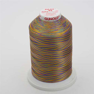 Sulky 40 wt 5500 Yard Rayon Thread - 940-2243 - Med Gr/Purple/Gold