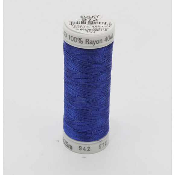 Sulky 40 wt 250 Yard Rayon Thread - 942-0572 - Blue Ribbon – Carolina Thread  Place