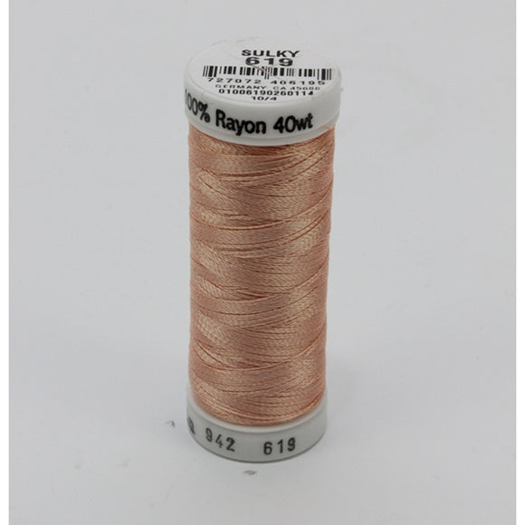 Sulky 40 wt 250 Yard Rayon Thread - 942-0619 - Dusty Peach