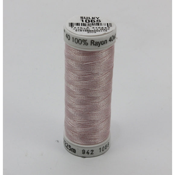 Sulky 40 wt 250 Yard Rayon Thread - 942-1068 - Pink Tint