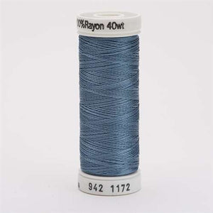 Sulky 40 wt 250 Yard Rayon Thread - 942-1172 - Med Weathered Blue