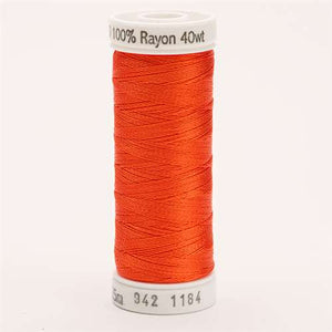 Sulky 40 wt 250 Yard Rayon Thread - 942-1184 - Orange Red