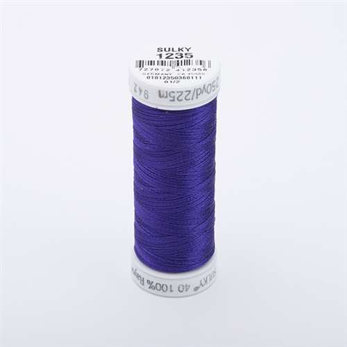 Sulky 40 wt 250 Yard Rayon Thread - 942-1235 - Deep Purple