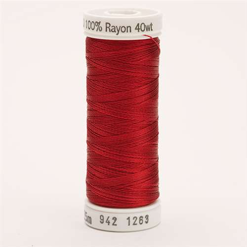 Sulky 40 wt 250 Yard Rayon Thread - 942-1263 - 40wt Red Jubilee