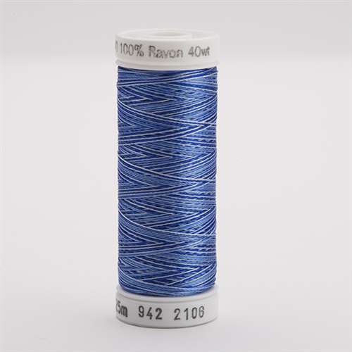 Sulky 40 wt 250 Yard Rayon Thread - 942-2106 - Blues Var.