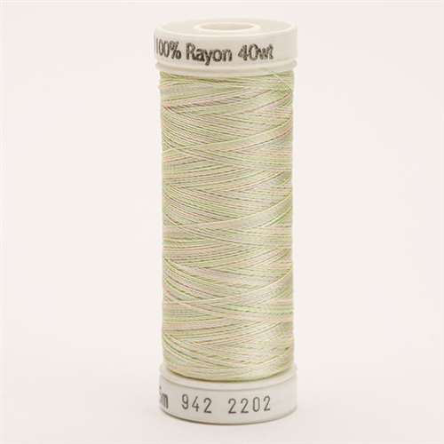 Sulky 40 wt 250 Yard Rayon Thread - 942-2202 - Mint Greens/Pink