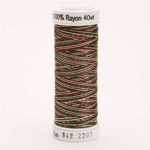 Sulky 40 wt 250 Yard Rayon Thread - 942-2207 - Green/Burg/Tan