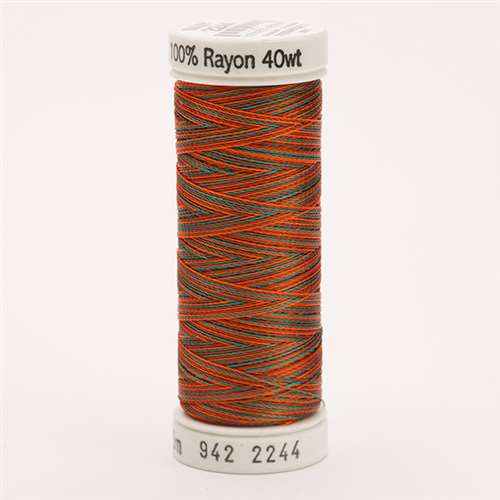 Sulky 40 wt 250 Yard Rayon Thread - 942-2244 - Coral/Brown/Teal