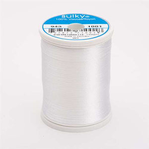 Sulky 40 wt 850 Yard Rayon Thread - 943-1001 - Bright White