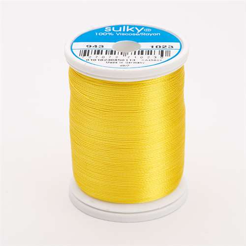 Sulky 40 wt 850 Yard Rayon Thread - 943-1023 - Yellow