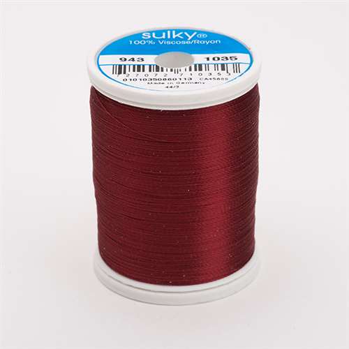 Sulky 40 wt 850 Yard Rayon Thread - 943-1035 - Dark Burgundy