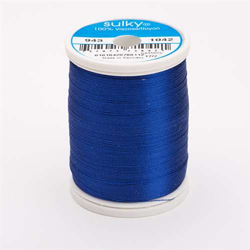Sulky 40 wt 850 Yard Rayon Thread - 943-1042 - Bright Navy Blue