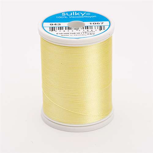 Sulky 40 wt 850 Yard Rayon Thread - 943-1067 - Lemon Yellow