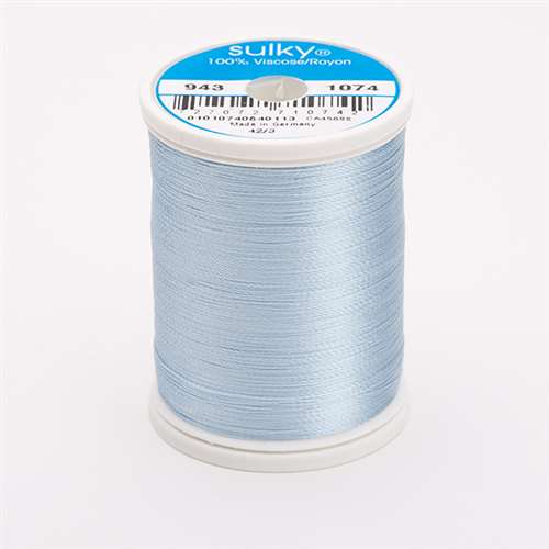 Sulky 40 wt 850 Yard Rayon Thread - 943-1074 - Powder Blue