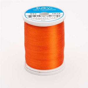 Sulky 40 wt 850 Yard Rayon Thread - 943-1078 - Tangerine
