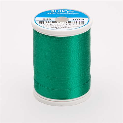 Sulky 40 wt 850 Yard Rayon Thread - 943-1079 - Emerald Green