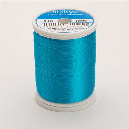 Sulky 40 wt 850 Yard Rayon Thread - 943-1095 - Turquoise – Carolina ...
