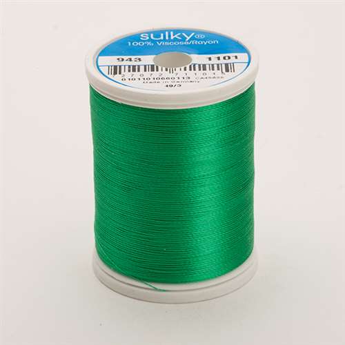 Sulky 40 wt 850 Yard Rayon Thread - 943-1101 - True Green