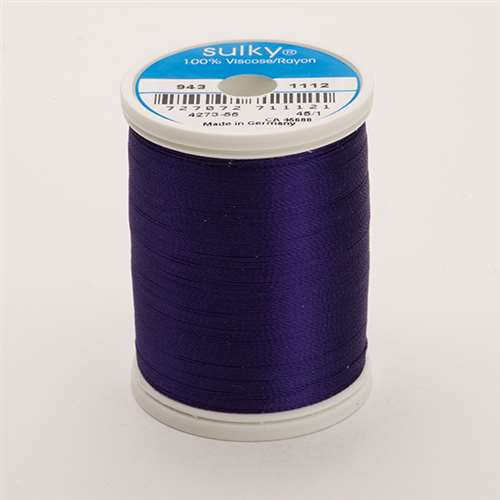 Sulky 40 wt 850 Yard Rayon Thread - 943-1112 - Royal Purple