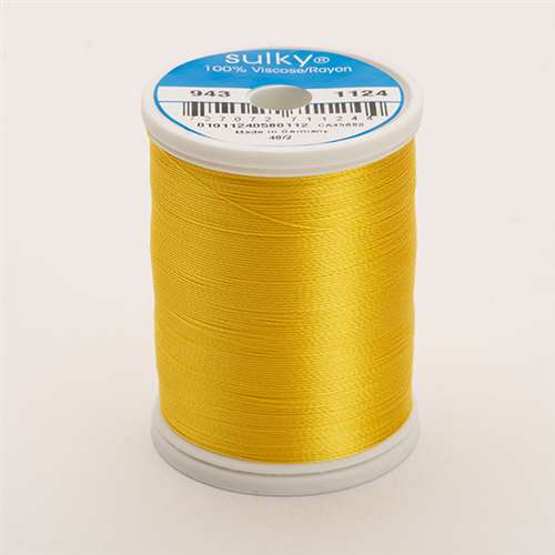 Sulky 40 wt 850 Yard Rayon Thread - 943-1124 - Sun Yellow