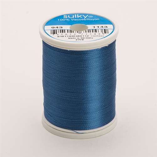 Sulky 40 wt 850 Yard Rayon Thread - 943-1143 - True Blue