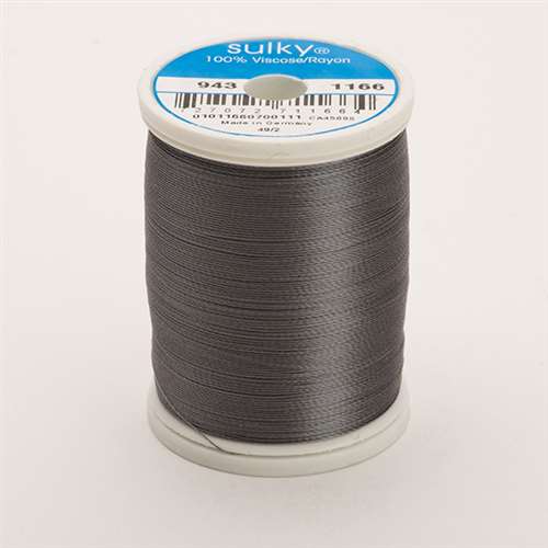 Sulky 40 wt 850 Yard Rayon Thread - 943-1166 - Med Steel Gray ...