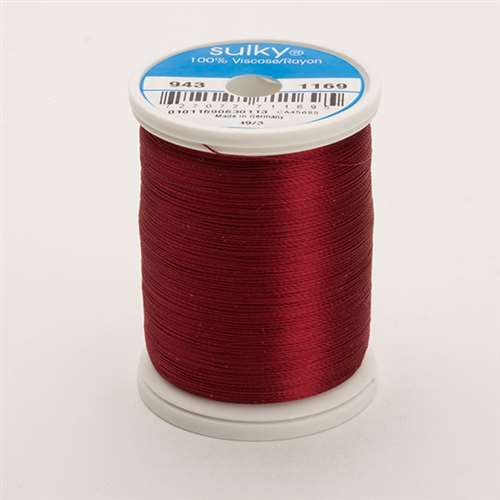 Sulky 40 wt 850 Yard Rayon Thread - 943-1169 - Bayberry Red