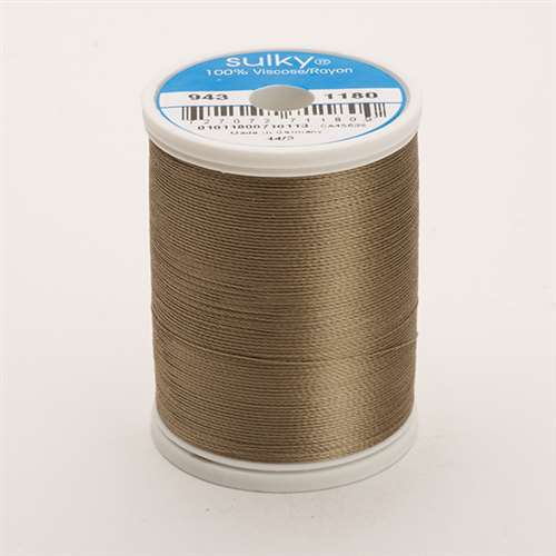 Sulky 40 wt 850 Yard Rayon Thread - 943-1180 - Med Taupe