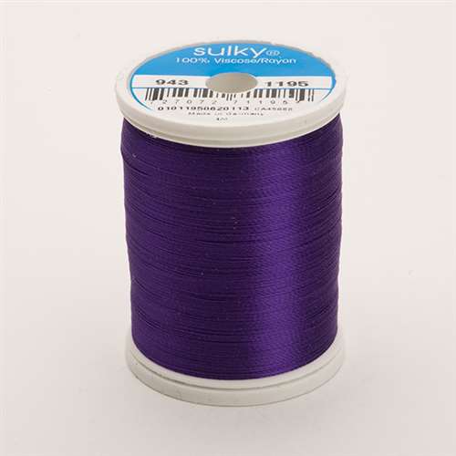 Sulky 40 wt 850 Yard Rayon Thread - 943-1195 - Dk Purple