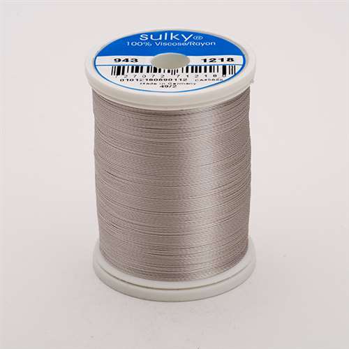 Sulky 40 wt 850 Yard Rayon Thread - 943-1218 - Silver Gray – Carolina ...