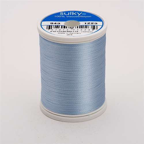 Sulky 40 wt 850 Yard Rayon Thread - 943-1223 - Baby Blue Tint