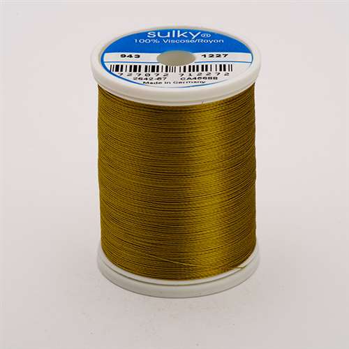 Sulky 40 wt 850 Yard Rayon Thread - 943-1227 - Gold Green
