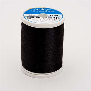 Sulky 40 wt 850 Yard Rayon Thread - 943-1234 - Almost Black